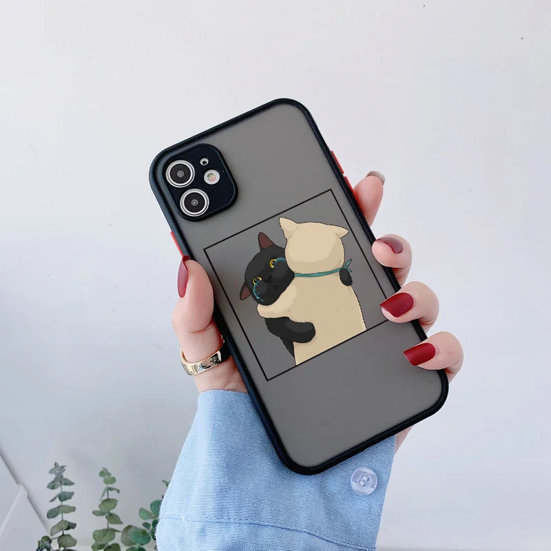 Cute Cartoon Cat Phone Case - Fun and Stylish Animal Back Cover
