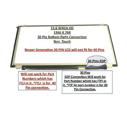 

N156bga-ea2 Rev.c1 Replacement Laptop LCD Screen 15.6" WXGA HD LED DIODE (Substitute Only. Not a) (Non Touch)