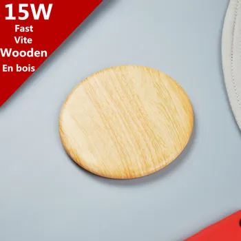 

15W Qi Wireless Charging Mats For Xiaomi Mi 9t Bamboo Wood Induction Charger Pad For Samsung Galaxy Note 10 Huawei Mate 20 Pro