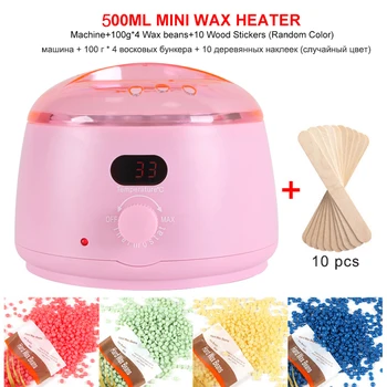 

Hair Removal Wax Warmers 500cc LCD Electric Skin Care Waxing Kit Wax-melt Machine Kit cera depilatoria Epilator Depilatory