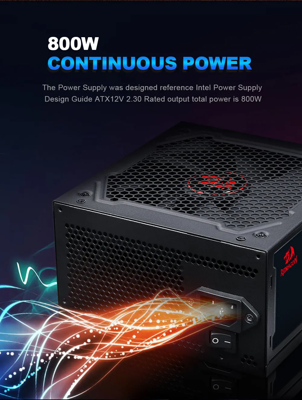 Redragon RGPS PSU 800W PC Power Supply 80PLUS Bronze Gaming Silent Fan 120mm 24pin ATX/EPS 12V PFC FULL MODULAR BTC computer Power Supply 14 H4dd5543feec64f8395102461409f298a5