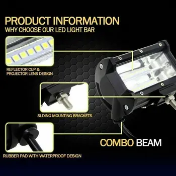 

180° LED Spotlights Parts Conversion Car Cool Replacement 5 inch Double