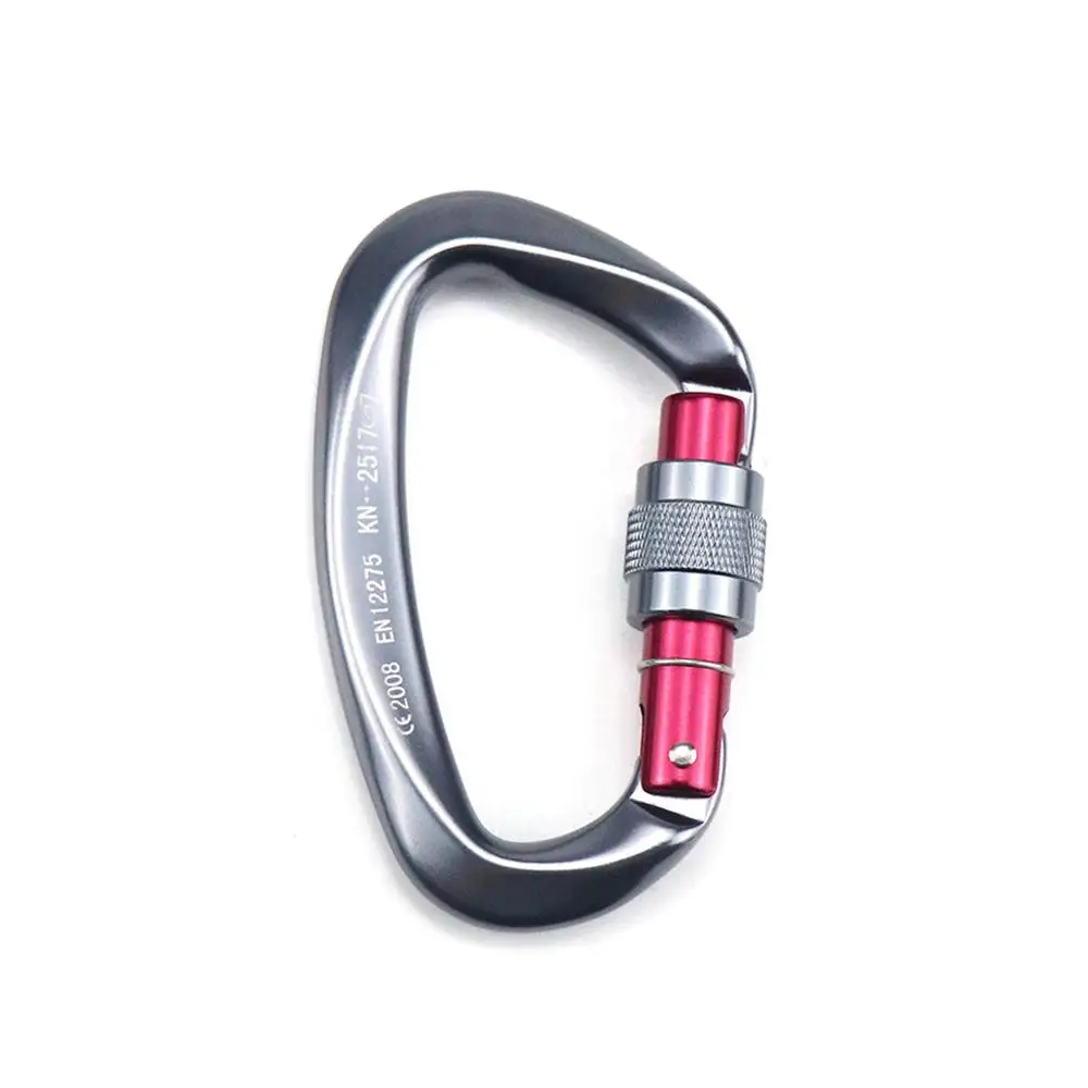 

Professional Carabiner D Shape 25KN Carbiner Key Hooks Climbing Ascend Security Safety Master Lock Outdoor Protective Equipment