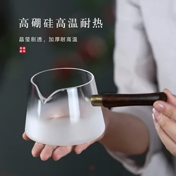 

Chang tao 】 kung fu tea set fair heat-resistant glass tea set tea accessories gradient glass cup 320 cc