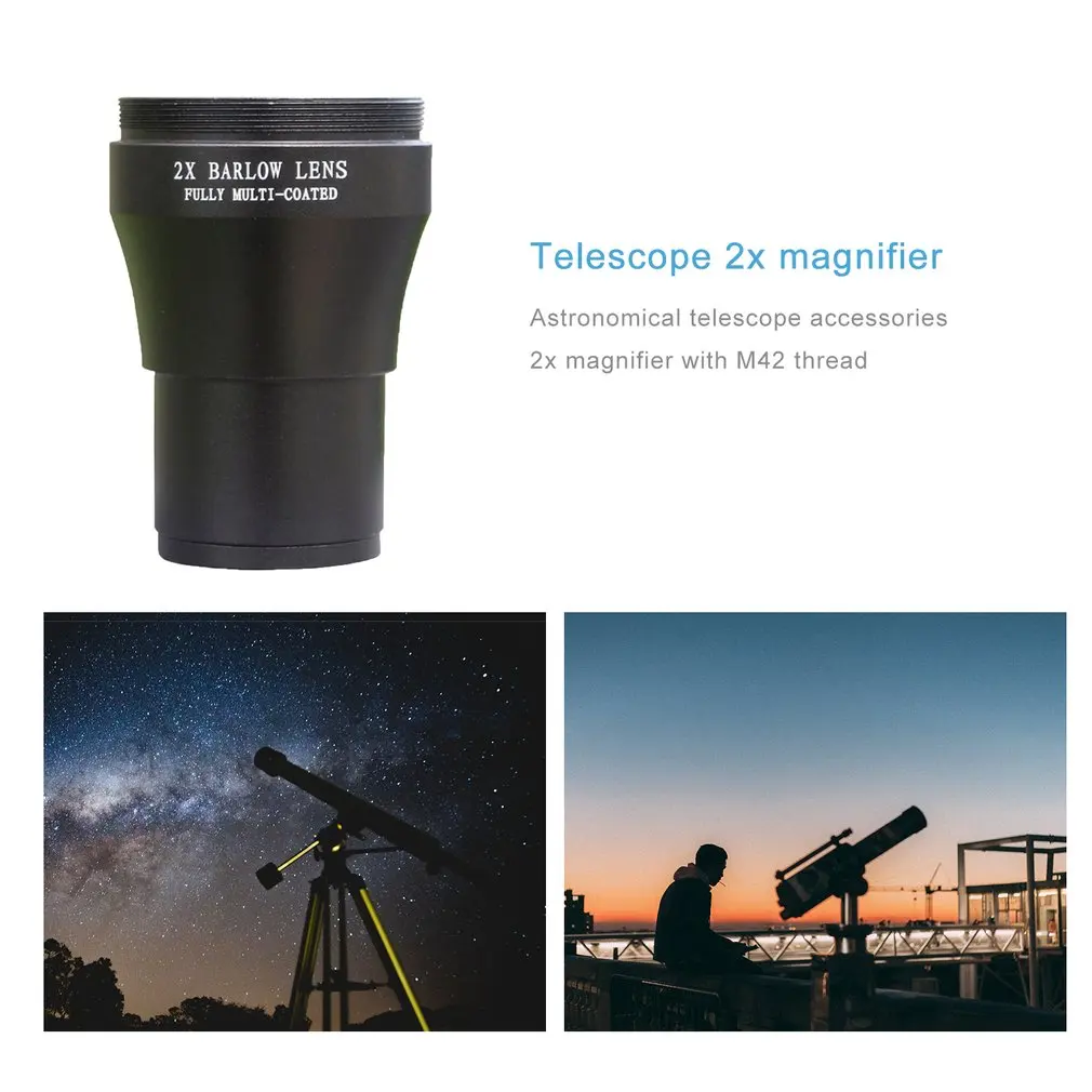 1,25 дюймов 2x окуляр Барлоу астрономический телескоп Telescopio ночного видения окуляр 5p9895 монокулярный объектив