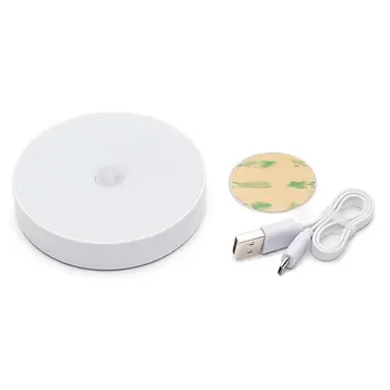 

Led Human Body Sensor Night Light Usb Charging Bedside Lamp Baby Feeding Night Aisle Wardrobe Cupboard Lamp