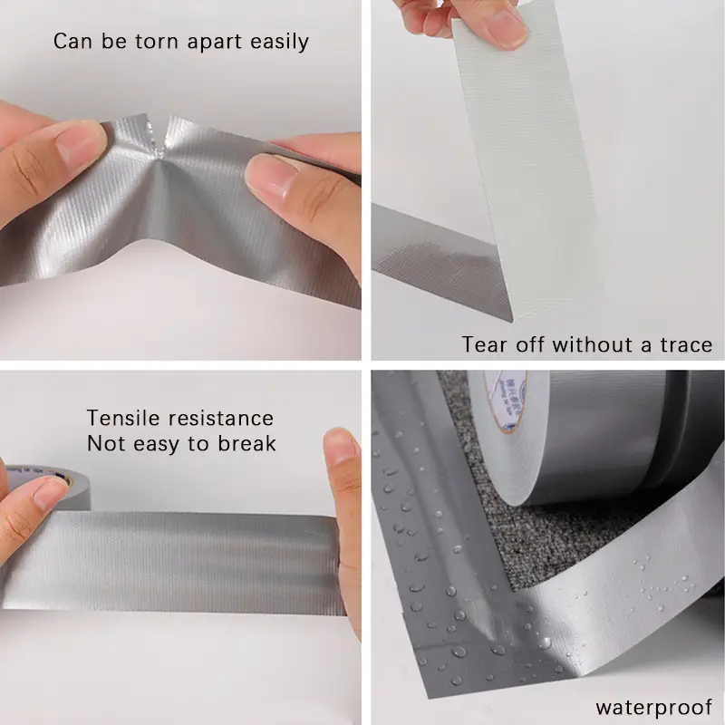 Super Sticky Cloth Duct Tape Carpet Floor Waterproof Tapes High Viscosity Silvery Grey Adhesive Tape DIY Home Decoration 10meter - Image 3