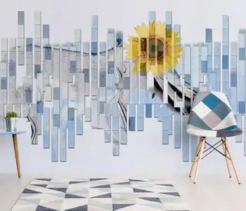 

[Self-Adhesive] 3D Sunflower 1838854 Wall Paper mural Wall Print Decal Wall Murals