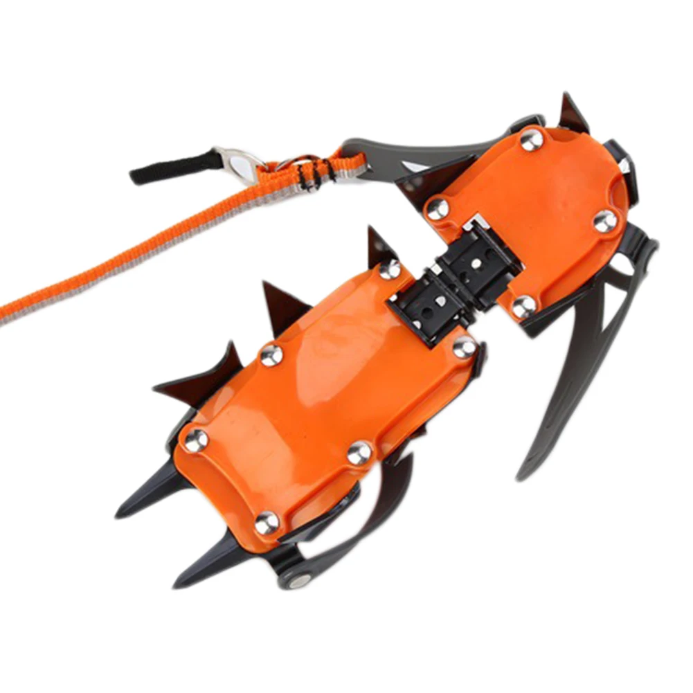 Crampons 12 Dents Acier Manganèse – Chaussures Neige & Glace, Traction Maximale Pour Randonnée Glacier, Ski-Alpinisme, Escalade Hivernale – Taille US 6-13.5