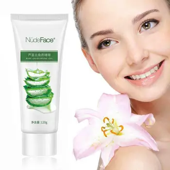 

120ml Aloe Exfoliating Gel Face Exfoliating Cream Deep Gel Cleansing Moisturizes Cleaner Scrub Peeling Exfoliating N2S7