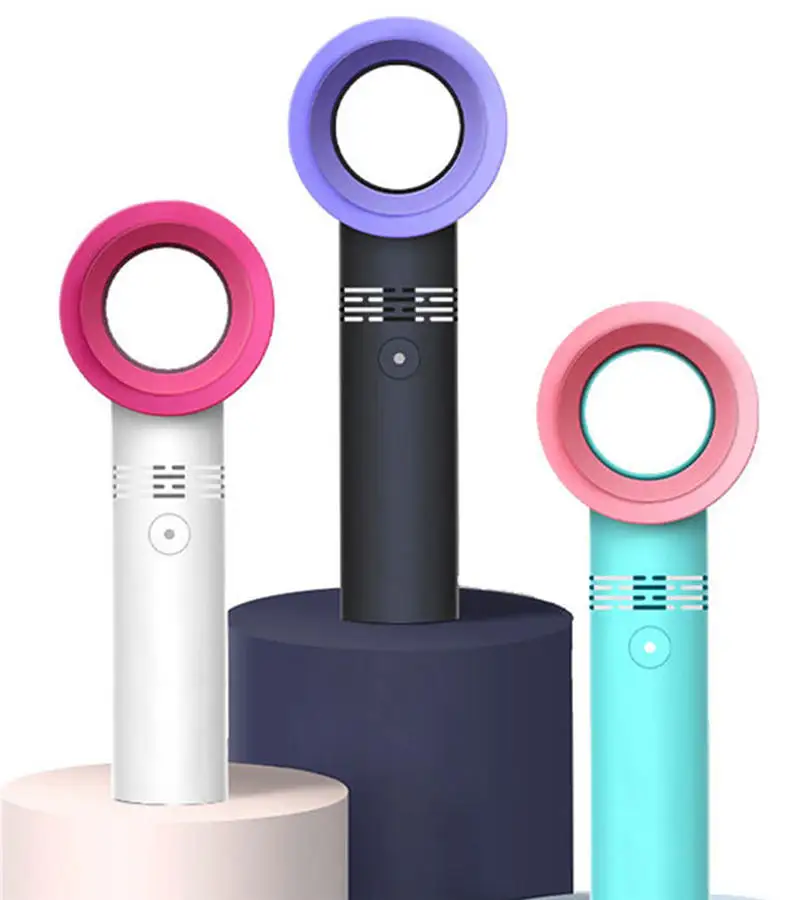 

Mini Electric Bladeless Fan Handheld USB Rechargeable Portable Fan no leaf Ventilator Air Cooler Cooling Air Wireless Outdoor