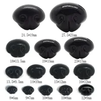 20pcs Safety Plastic Dog Noses Black Color 8mm/9mm/10mm/12mm/16mm can be chosen come with washers 1