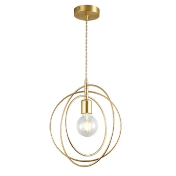 

Ring pendant Nordic Entrance Restaurant Cloakroom Bay Window Study Balcony Aisle Simple Single-Headed Copper Iron Small Pendant
