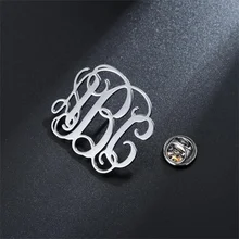 

Tangula Custom Brooch Pin Customizable Badges Jewelry Gold Color Initial Text Lapel Pins Stainless Steel Name Brooches For Women