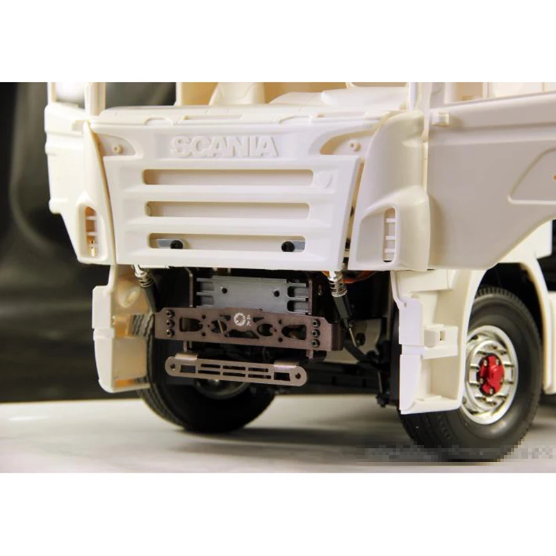 Repuestos y accesorios para Tamiya Scania R730 camión de aluminio frontal  cuerpo de la cara central de rejilla y parachoques para 1/14 Rc Car R470  R620 Juguetes Camión Actualización Piezas - (Color
