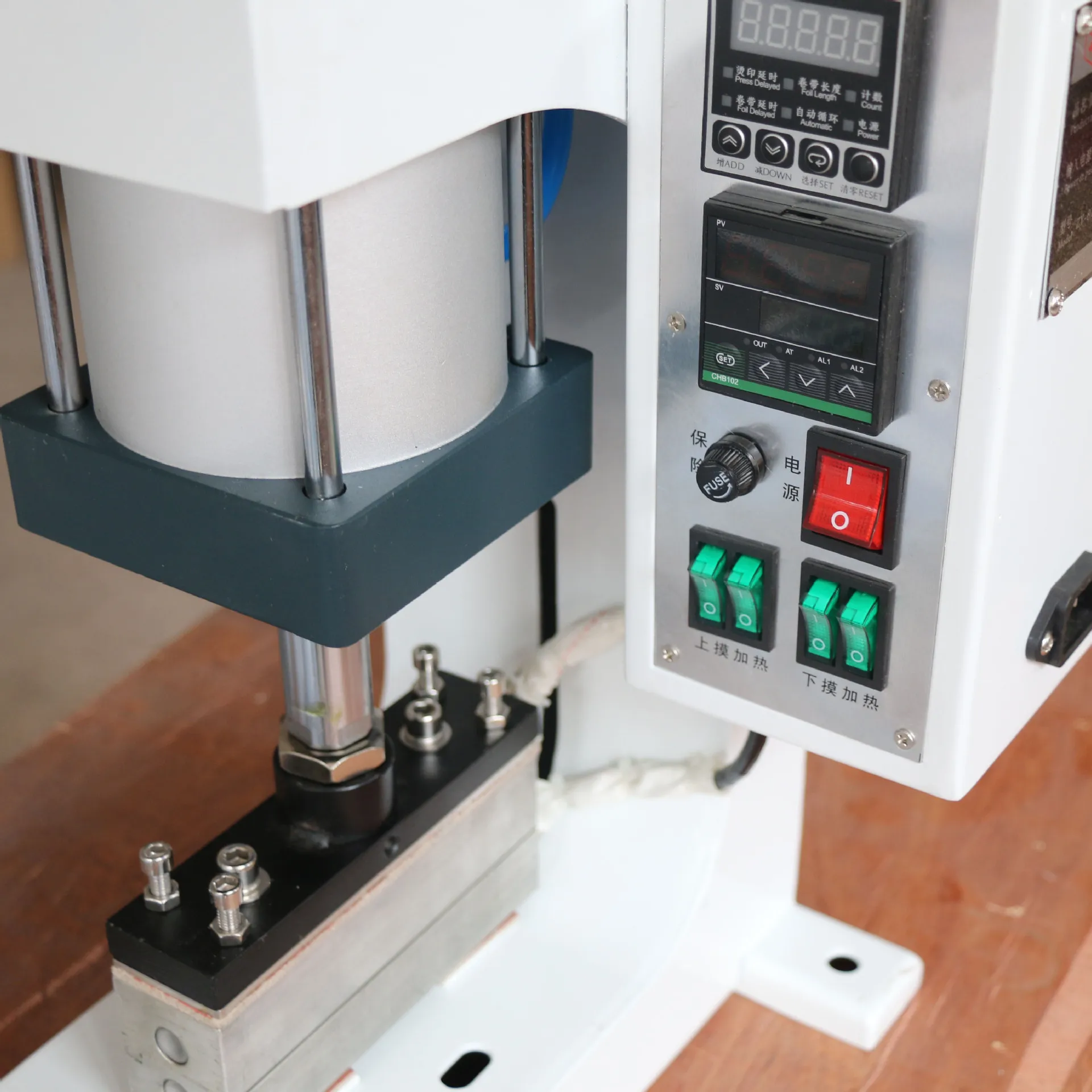 ZY-819G flattening Machine up and Down Heating 220V/50HZ Creasing Machine Elastic Pneumatic Hot Stamping 1600W