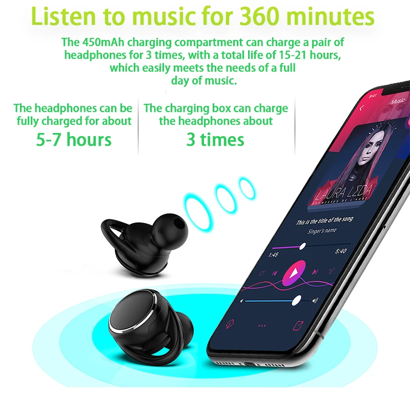 Наушники-вкладыши TWS touch binaural bluetooth-гарнитура 5,0 Беспроводная мини невидимая Спортивная Беговая гарнитура универсальные наушники IPX6 водонепроницаемые