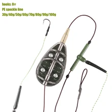 30g-100g Carp Fishing Feeders Fishhook Method Feeder Carp Fishing Bait Cage Holder Bait Mould Fishing Tackle Accessories