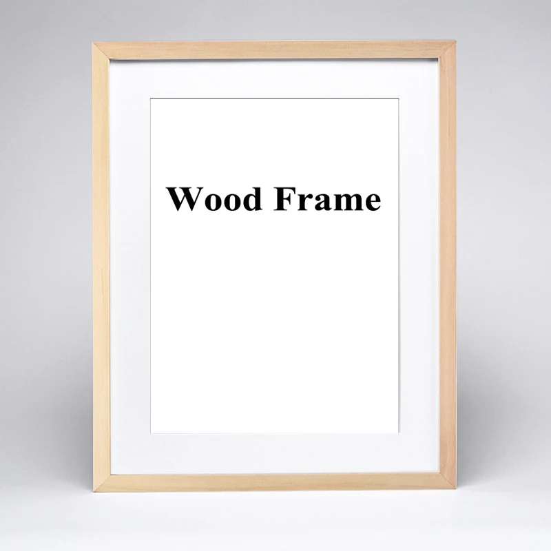 Wood Природа классическая фоторамка для картин A4 черная белая деревянная цветная рамка с ковриками оргстекло Настенный декор - Цвет: Wood