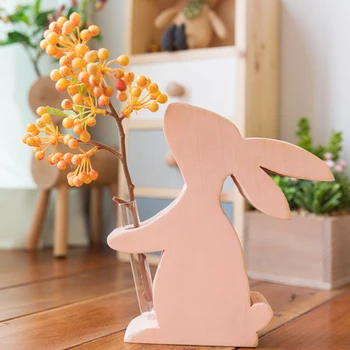 

NORDIC STYLE CREATIVE WOODEN FLOWER ARRANGEMENT VASE DECORATION SOLID WOOD ARTIFICIAL FLOWER LIVING ROOM DESKTOP HOME DECORATION