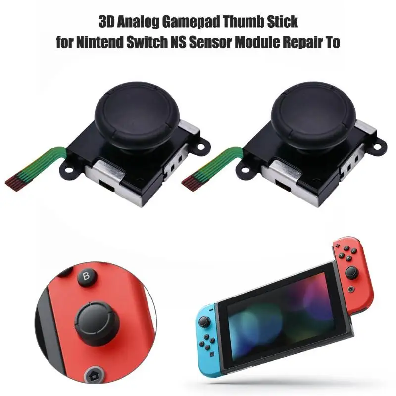 

3D Analog Joystick thumb Stick grips Cap Button Module Control Replacement Part for Nintend Switch JoyCon NS Joy-Con Controllers