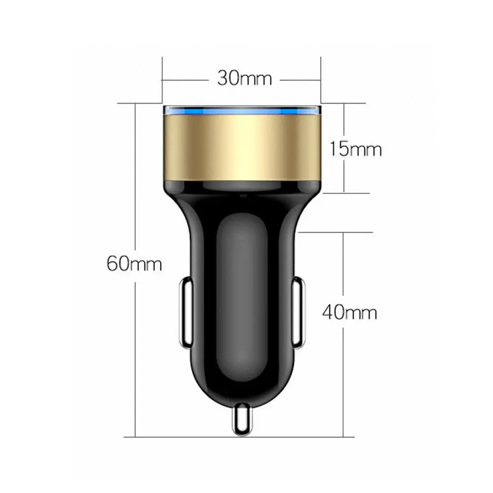 3.1A Dual USB Автомобильное зарядное устройство Универсальный мобильный телефон автомобильное зарядное устройство для Xiaomi samsung iPhone 11 11Pro X светодиодный дисплей зарядное устройство в автомобиле