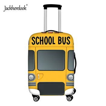 

Jackherelook Yellow School Bus Travel Suitcase Protective Luggage Cover 18-28 Inch Elastic Trolley Case Protector Waterproof