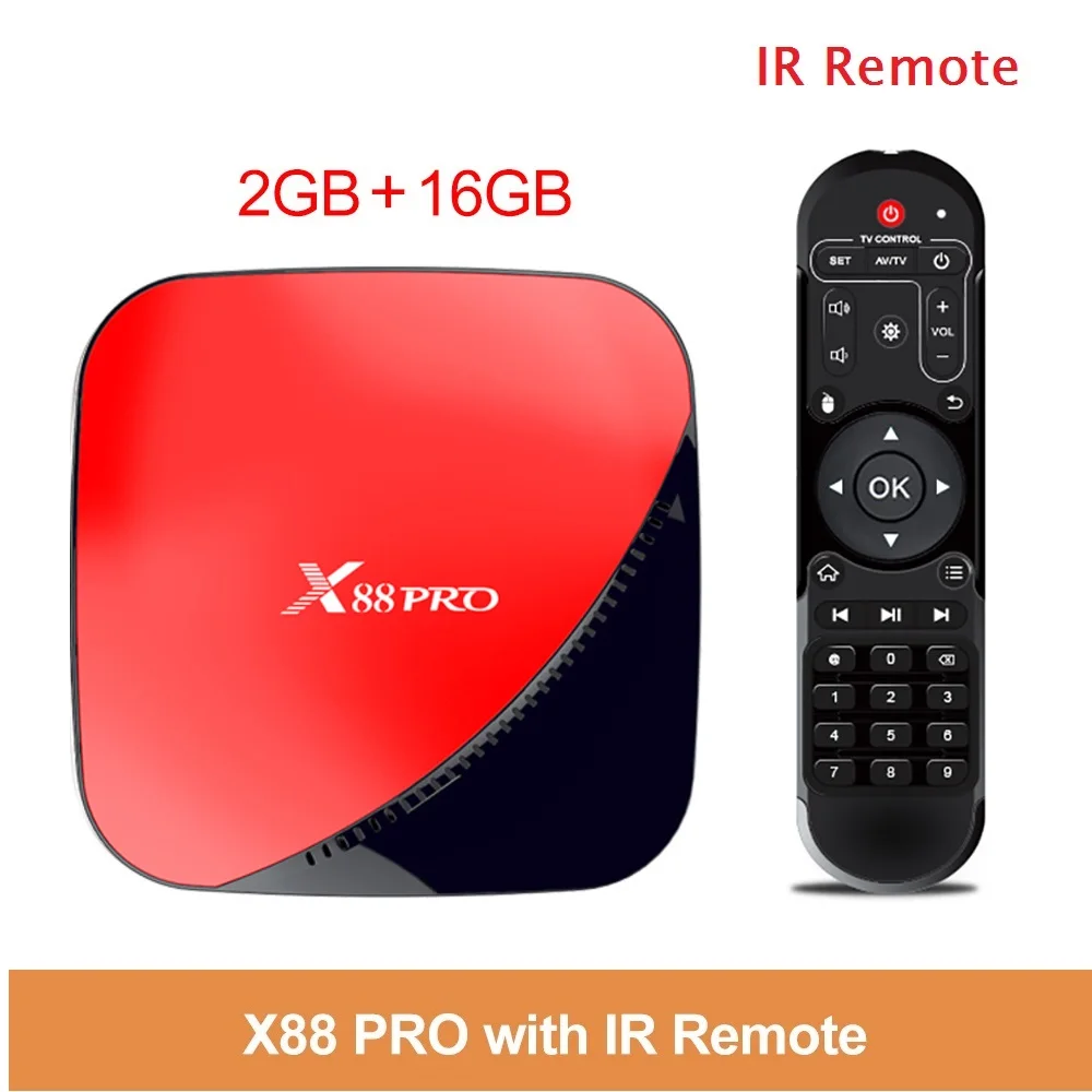2GB16GB X88 pro Android 9,0 Smart tv Box 4 Гб ram 64 Гб ROMA 128 Гб Rockchip RK3318 5G Wifi 4K HD телеприставка медиа-проигрыватель google YouTube - Цвет: 2GB16GB