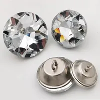 50pcs/lot Crystal Diamante Rhinestone Buttons for Clothes Round Sewing Crystal Sofa Buttons Crafts Home Decor 18/20/25/mm 1