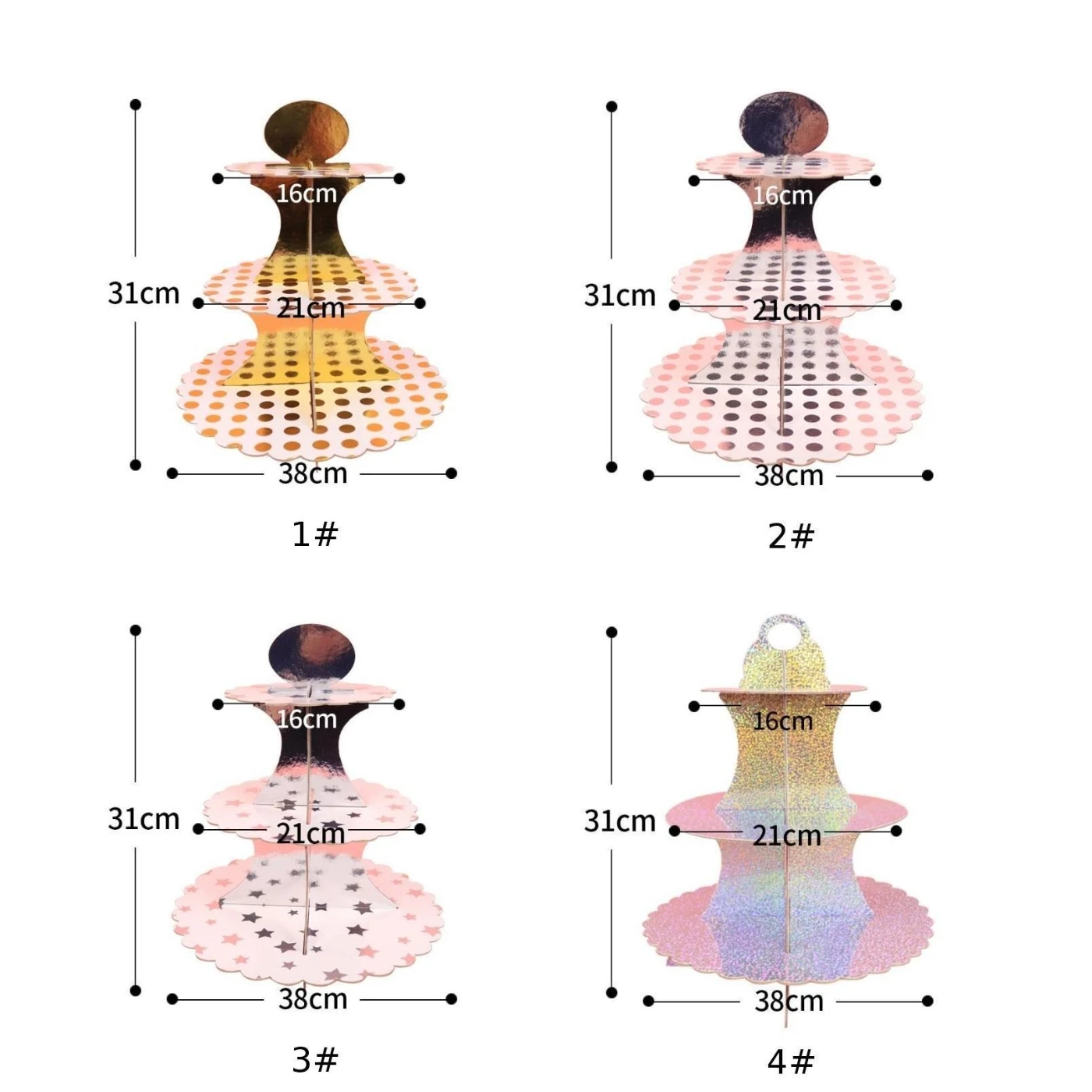 Wedding Cake Dessert Stand Rack Paper Cake Platter Food Fruit Display Rack Tray