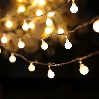 

Globe String Lights Fairy Garland Battery Powered LED Ball String Lights Waterproof for Christmas Tree Wedding Home Party Decor