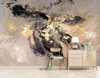 

CJSIR Custom 3d Wallpaper Mural New Chinese Style Abstract Golden Artistic Conception Landscape Papel De Parede 3d Wallpaper