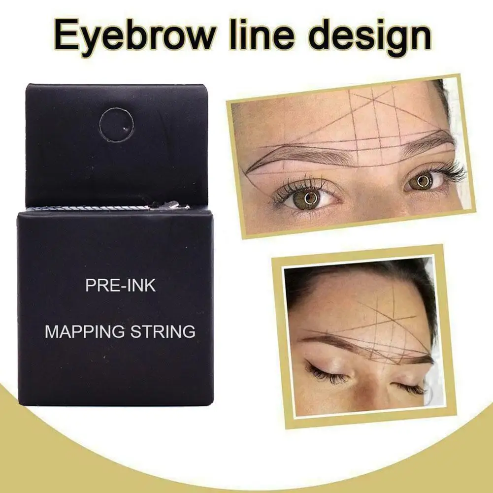 

Tattoo thread Eyebrow Marker thread Tattoo Brows Point Pre-Inked Pre Tattoo String Inked Brow Thread makeup Eyebrow Mapping E1O4