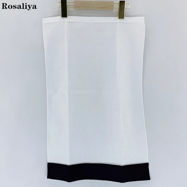 48 Dcs Törülközőfehérje Színes Szegélyű Ír Stílusú Vendég/Kéz Törülköző Hemstitch Szegélye 14X22 Hüvelyk. - Image 6