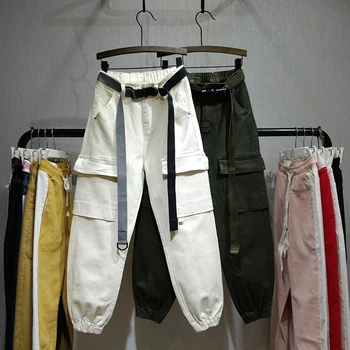 

Pocket Jeans Women White Jeans Students Boyfriend Jeans for Women Army Green Jean Nancylim