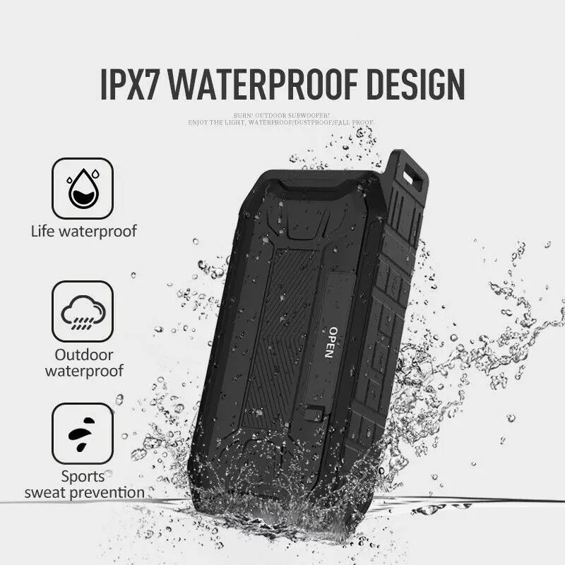 Портативный 5,0 Bluetooth динамик IPX7 водонепроницаемый TWS супер бас Bluetooth динамик