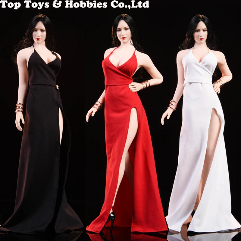 

In stock WOOM TOYS C1901 1/6 Scale Ada Wong dress set Model Dress red carpet evening dress Fit Female Body Woman Head Sculpt