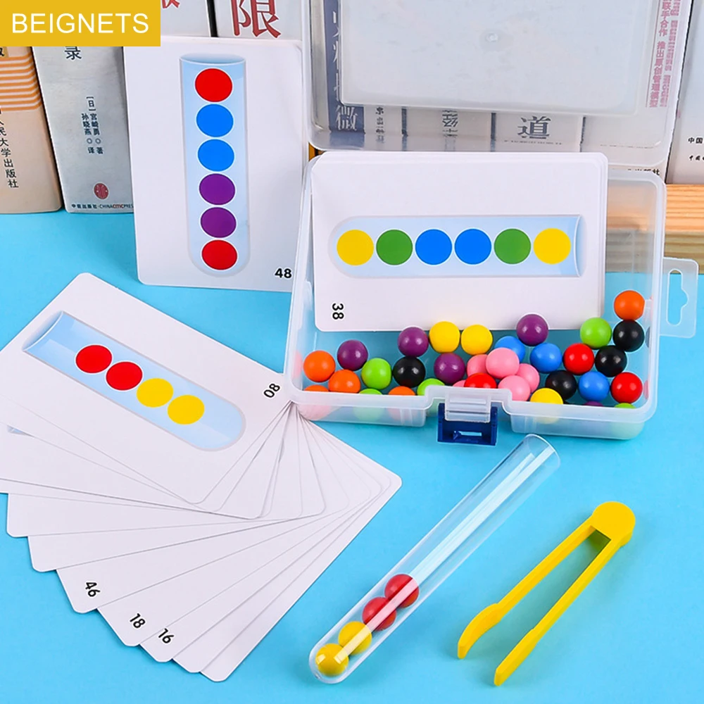 

Children Clip Beads Test Tube Toy Logic Concentration Fine Motor Training Game Montessori Teaching Aids Educational Toys