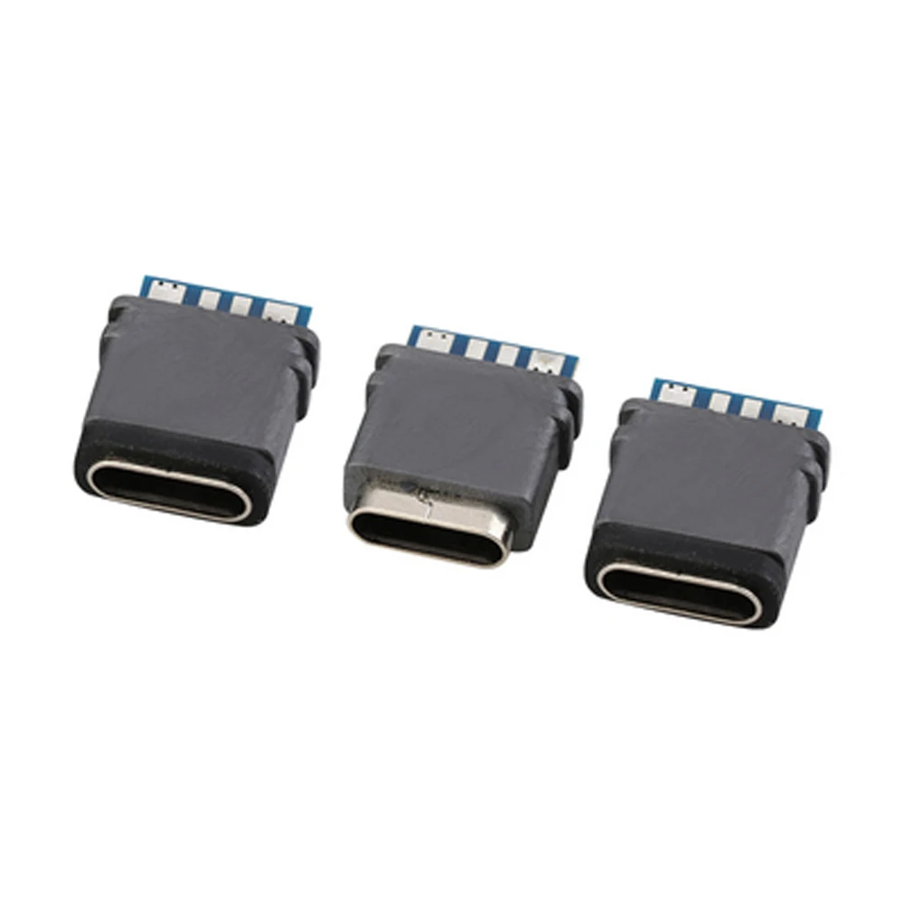 20 stücke Wasserdichte USB C Jack Typ-C 4Pin Buchse Port Daten Buchse Für DIY PCB Solder Design lade Datenübertragung – Detail 4