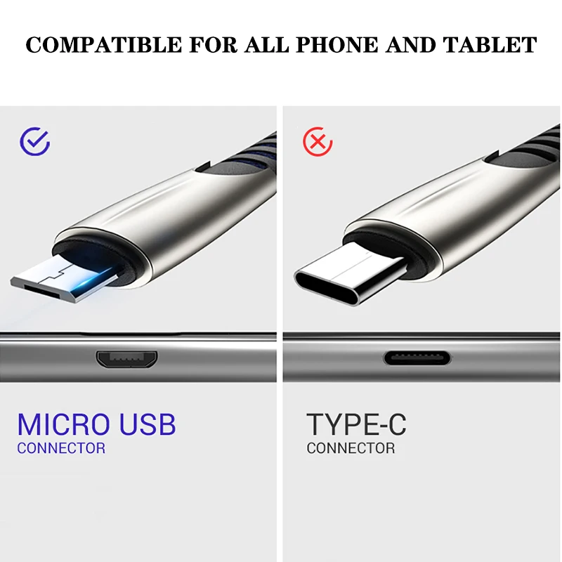 3A Micro USB кабель 0 5 м/1 м/2 м/3 м Быстрая зарядка для передачи данных Microusb зарядный Samsung