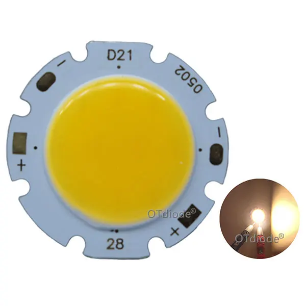 Warm white 3000K 10-100pcs LED COB Chip 28mm Square Round Lighting Source 3W 5W 7W 10W 12W for Spotlight Downlight Tube Light Ceiling Lamp 300ma - Испускаемый цвет: Warm white 3000K