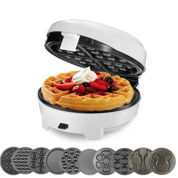 

220V Multifunctional Electric Waffle Machine Household Cake Donut Fish Waffle Machine 4 Color Available 10 Plates Available