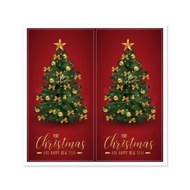 50Pcs Merry Xmas Sealing Sticker Personalised Wrap Labels ...