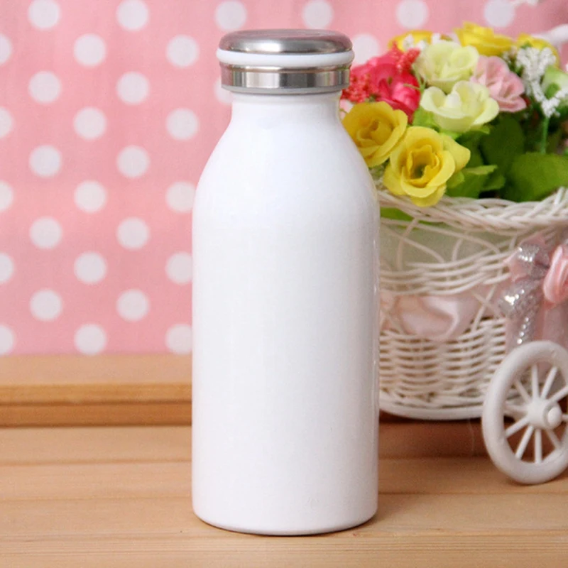 Milk Vacuum Flasks 304Stainless Steel Cup Water Bottle Sports Travel Thermals Mug