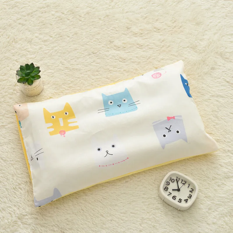 fitted sheet Two-sided Pillow For Infant Toddler Kids Cartoon Pattern Pillow Boys Girls Sleeping Head Cushion Bedding Set Neck Guard Pillow linen duvet cover Bedding