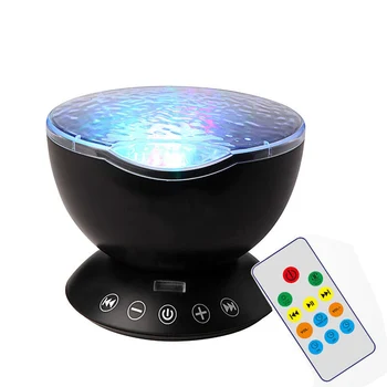 

LED Night Light With Built-In Music Player Remote Control 7 Lights Universe Starlight Children'S Bedroom Ocean Wave Projector