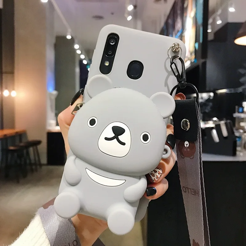 

Case For xiaomi Redmi Note 8 7 6 4 5A Pro 8 9 T K20 Cartoon wallet lanyard protective phone Cover for Redmi 8 7 6 5 4 A 4X S2