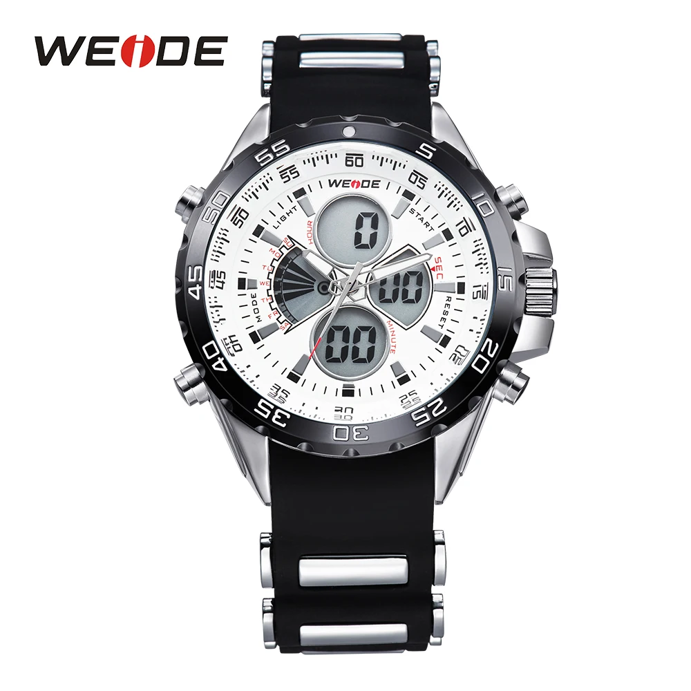Weide оригинальные мужские Спортивные кварцевые брендовые Роскошные силиконовый черный ремешок relogios дропшиппинг противоударные водонепроницаемые наручные часы