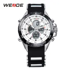 Weide оригинальные мужские спортивные кварцевые часы, брендовые Роскошные Силиконовые черные наручные часы с ремешком, дропшиппинг