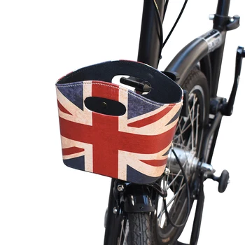

TWTOPSE Bike Bag For Brompton Folding Bicycle Cycling U-basket Bag Union Jack Basket British Flag Accessory Parts 2019